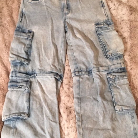 PacSun 90’s Baggy Cargo Zip Off Jeans - Picture 5 of 14